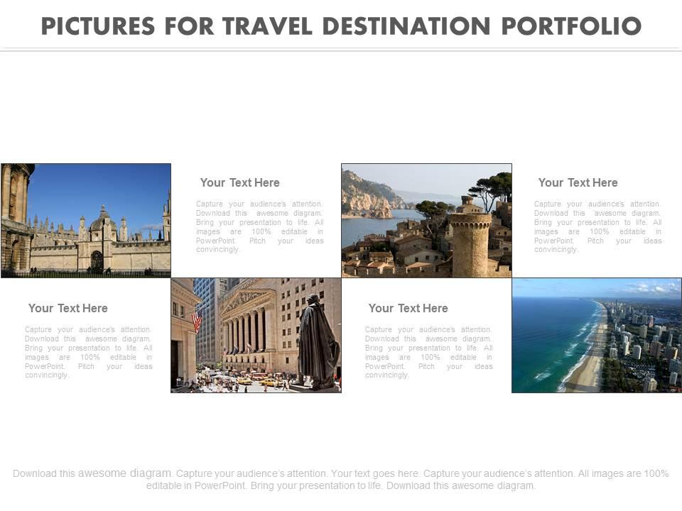 four_pictures_for_travel_destination_portfolio_flat_powerpoint_design_Slide01