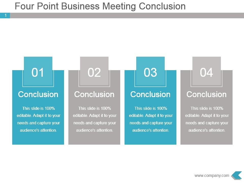 four_point_business_meeting_conclusion_powerpoint_diagram_Slide01