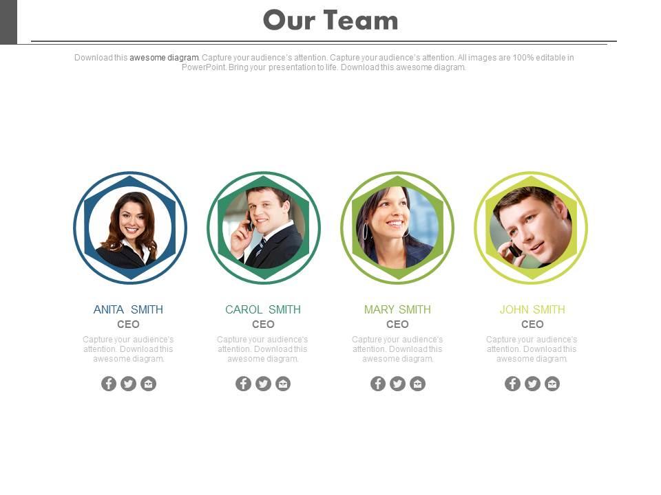 Four Professional Team Members For Business Powerpoint Slides ...