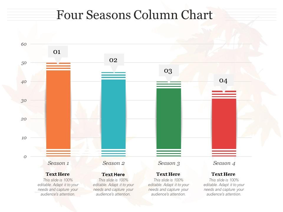 Four seasons column chart infographic template Slide00