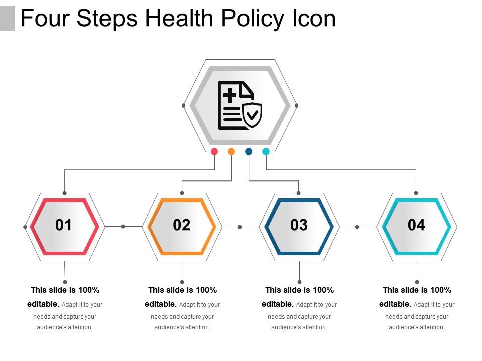 Four steps health policy icon Slide00