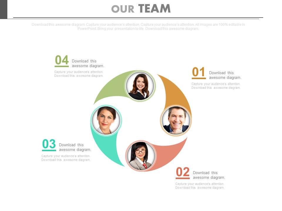 Four Team Members For Business Progress Powerpoint Slides | PowerPoint ...