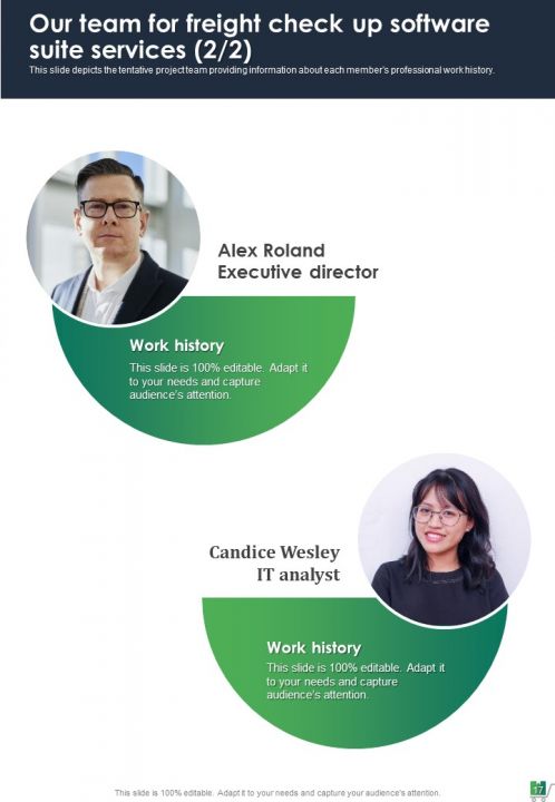 Freight Check Up Software Suite Proposal Report Sample Example Document Unique Slides