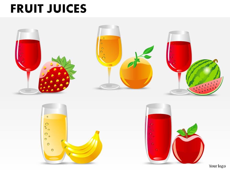 Fruit Juices Powerpoint Presentation Slides PowerPoint Slide Clipart