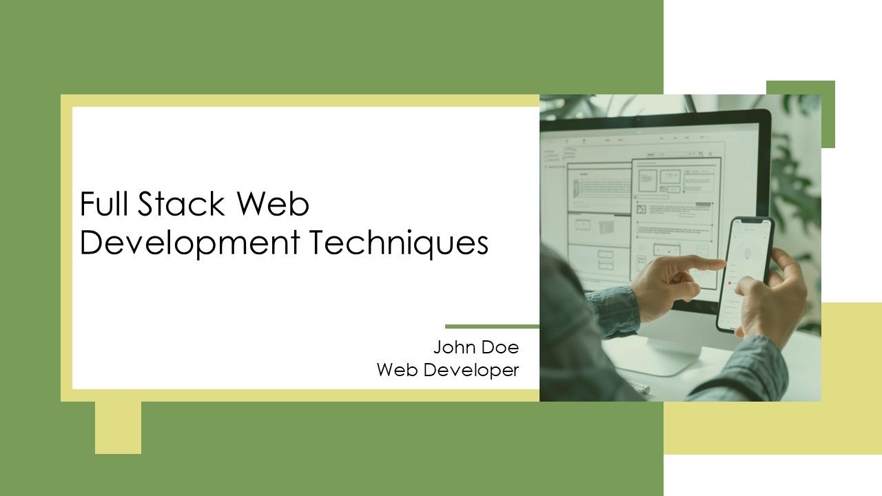 Full Stack Web Development Techniques PPT Template AT Full Stack Web Development Techniques PPT Template AT