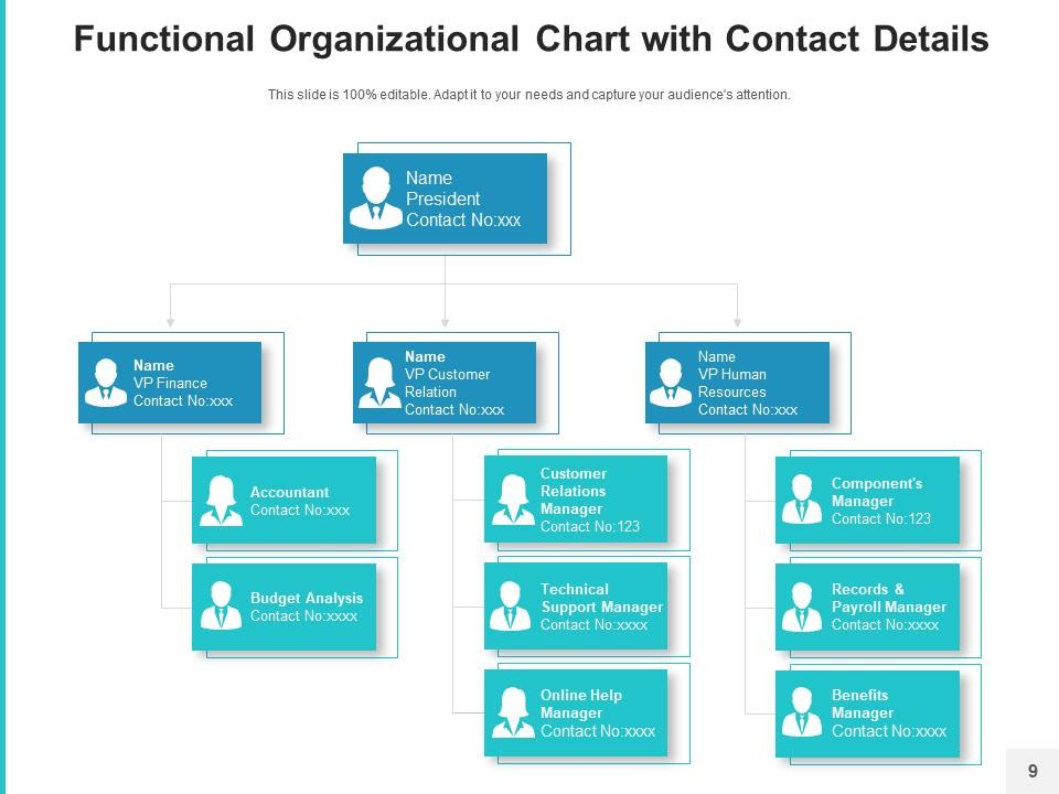 Functional Org Chart Department Administrator Resource Recruitment ...