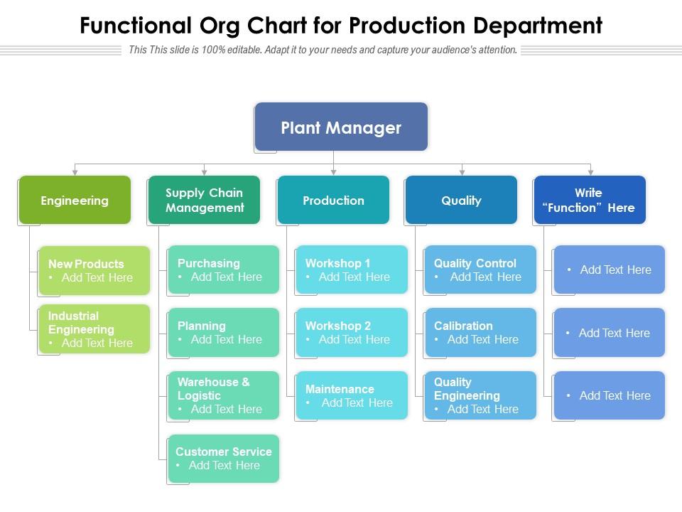 Functional org chart for production department Slide00