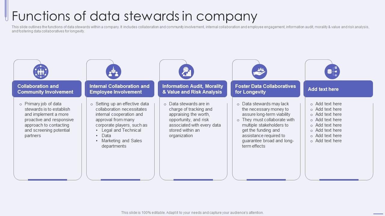 Functions Of Data Stewards In Company Ppt Powerpoint Presentation ...