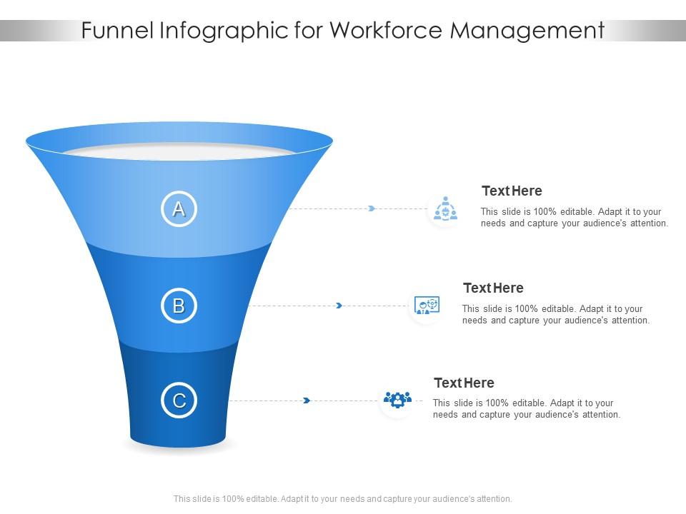 Funnel for workforce management infographic template Slide01