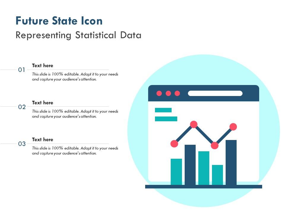 Future State Icon Representing Statistical Data
