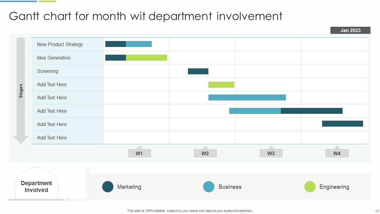 Gantt Chart For Month Powerpoint Ppt Template Bundles PPT Sample