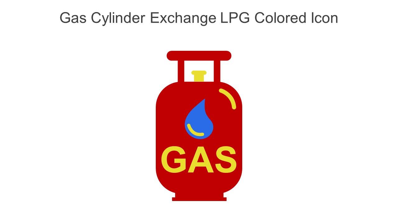 Gas Cylinder Exchange Lpg Colored Icon In Powerpoint Pptx Png And