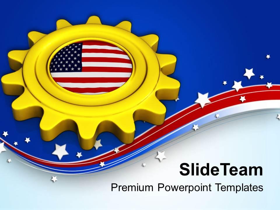 Gear the business with american market powerpoint templates ppt themes and graphics 0713 Slide00
