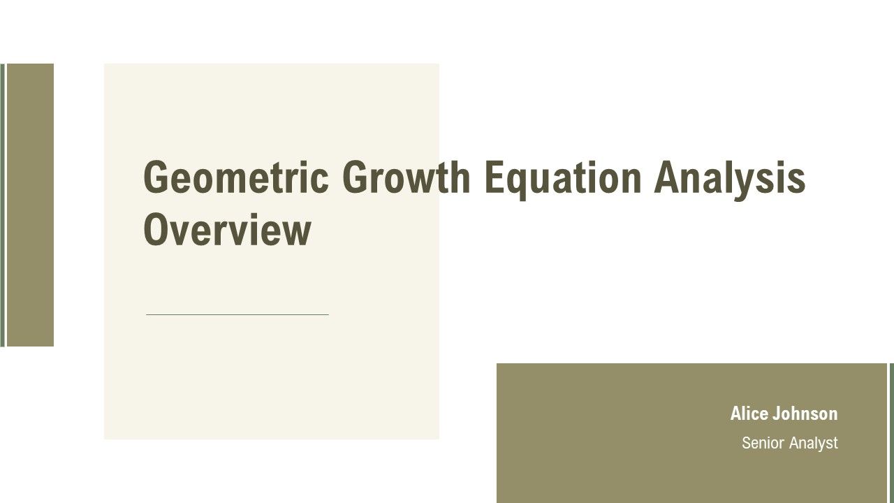 Geometric Growth Equation Analysis Overview PPT Template AT
