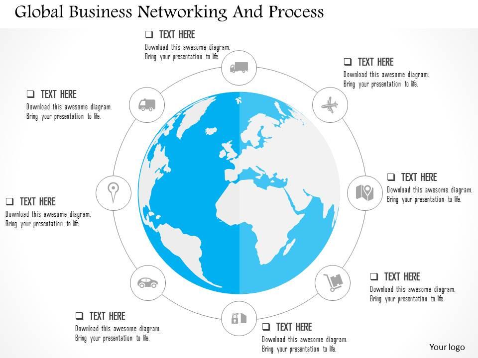 global_business_networking_and_process_flat_powerpoint_design_Slide01
