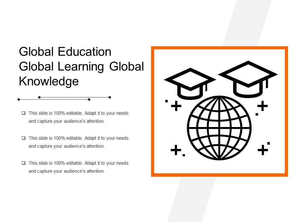 Global Education Global Learning Global Knowledge PowerPoint Slide