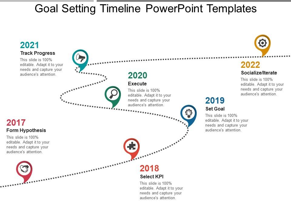 Goal setting timeline powerpoint templates Slide01