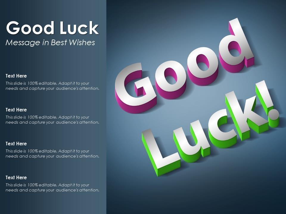 good luck wishes for a presentation