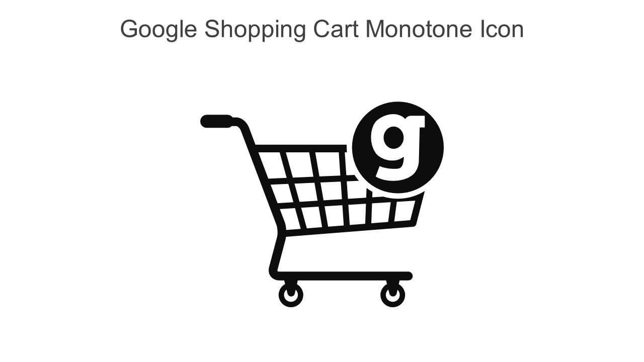 Google Shopping Cart Monotone Icon In Powerpoint Pptx Png And Editable Eps  Format