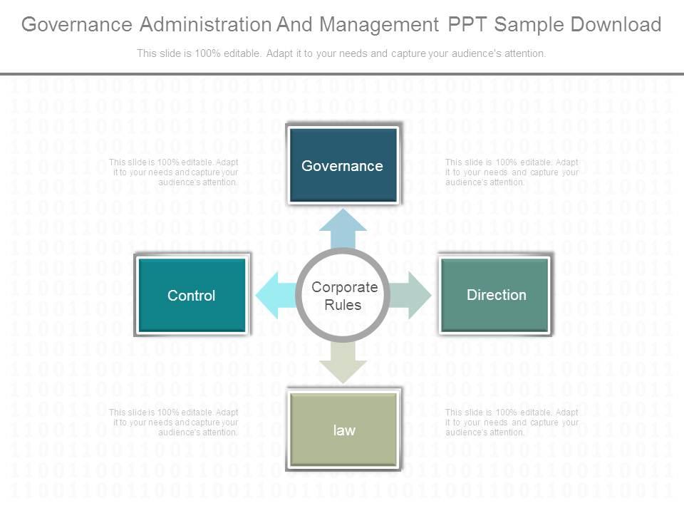 Governance administration and management ppt sample download Slide01