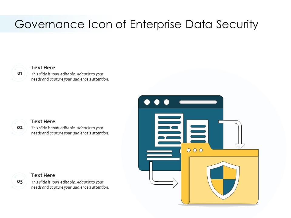 Governance icon of enterprise data security Slide01
