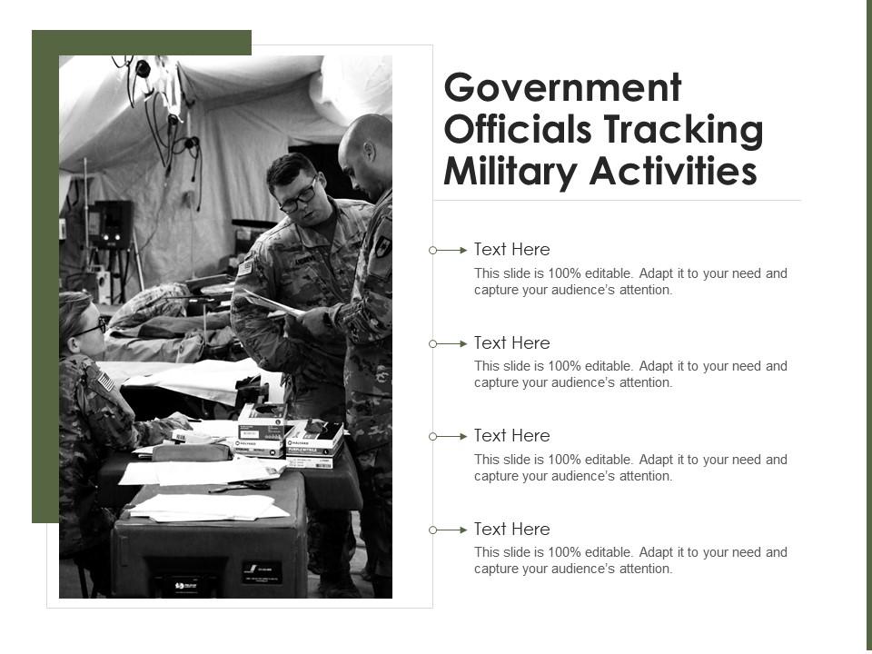 Government Officials Tracking Military Activities Presentation