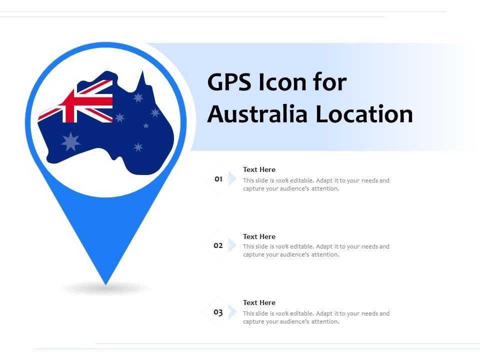 Gps icon for australia location