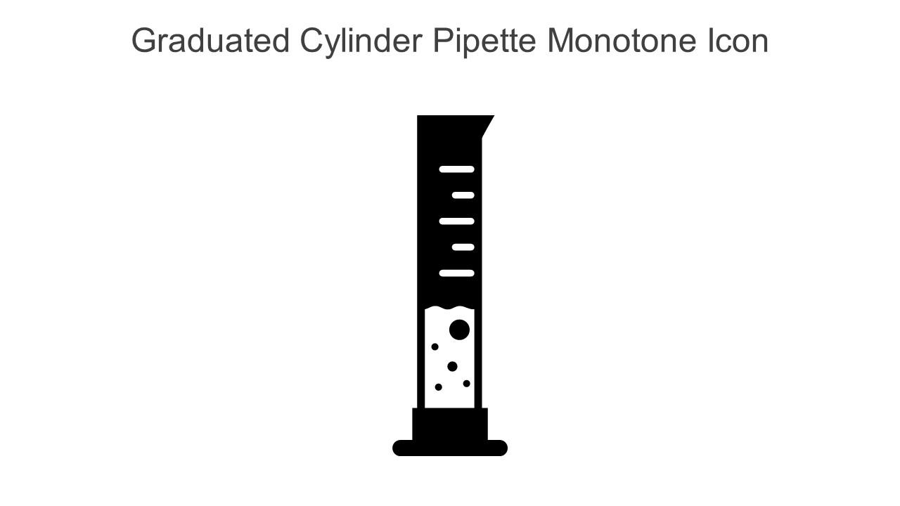 Graduated Cylinder Pipette Monotone Icon In Powerpoint Pptx Png And