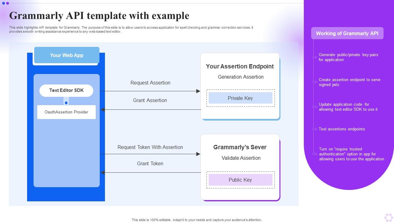 Grammarly API Template With Example PPT Example