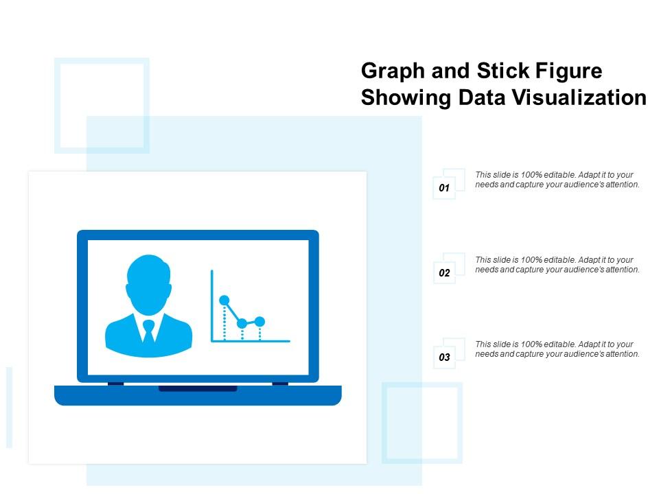 Graph And Stick Figure Showing Data Visualization | PowerPoint ...