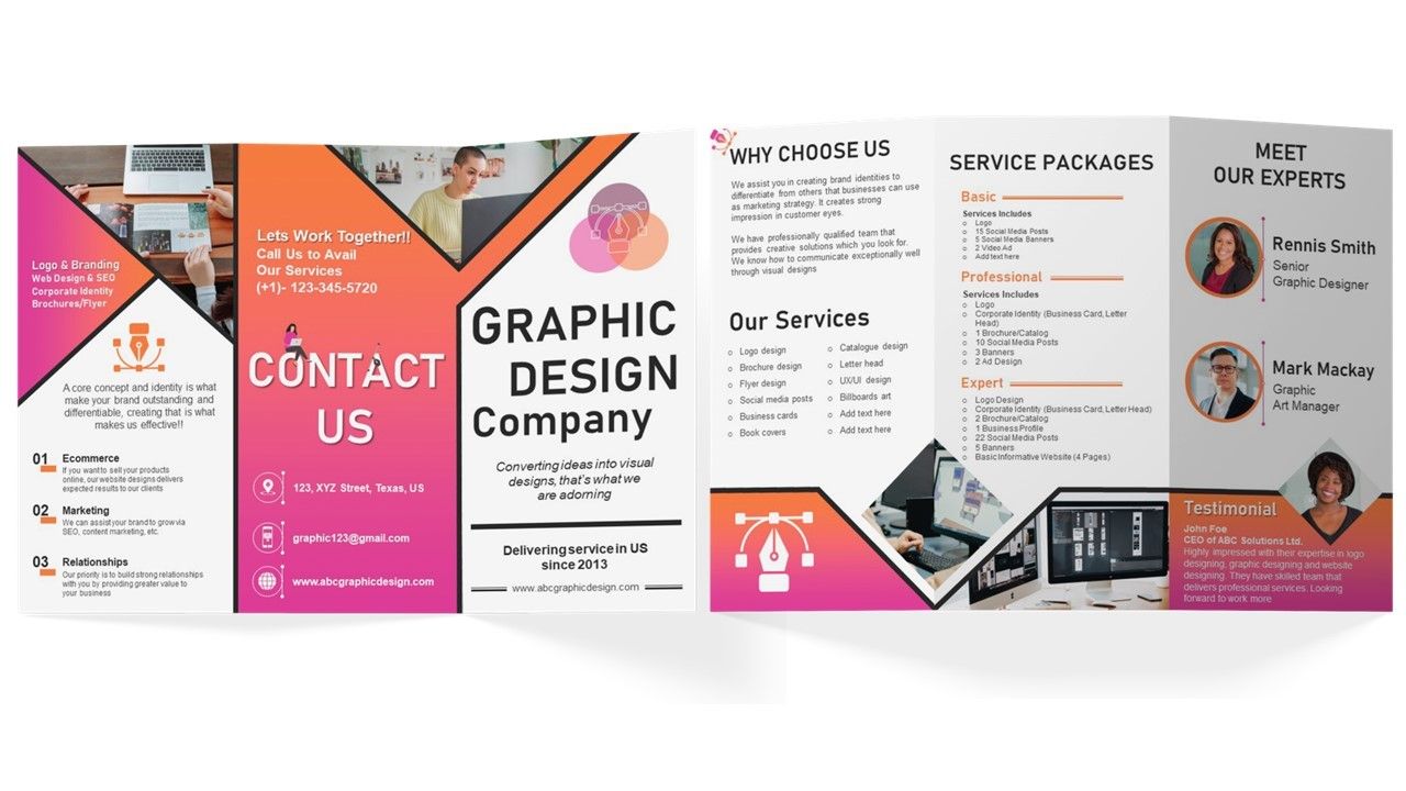 Graphic Design Company Brochure Trifold