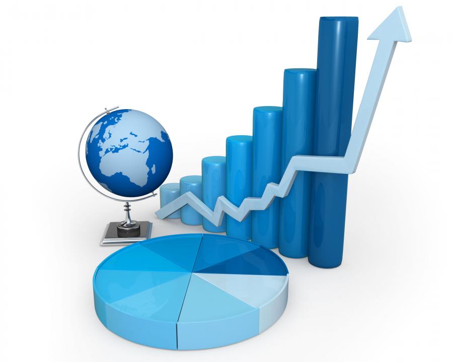 Graphs for global business stock photo Slide01