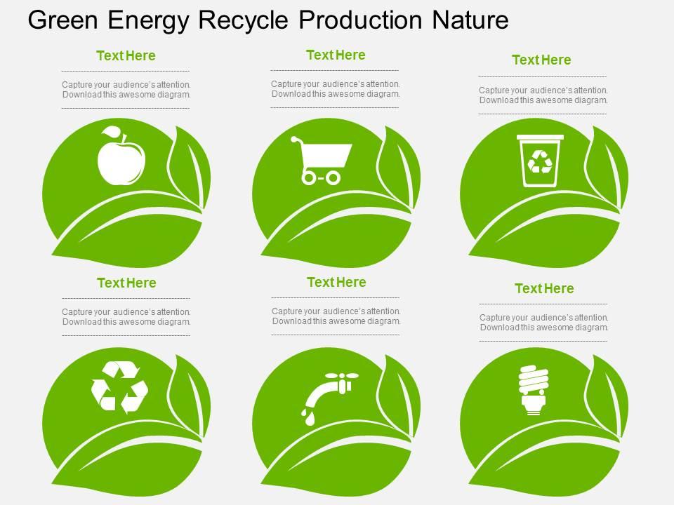 green_energy_recycle_production_nature_flat_powerpoint_design_Slide01