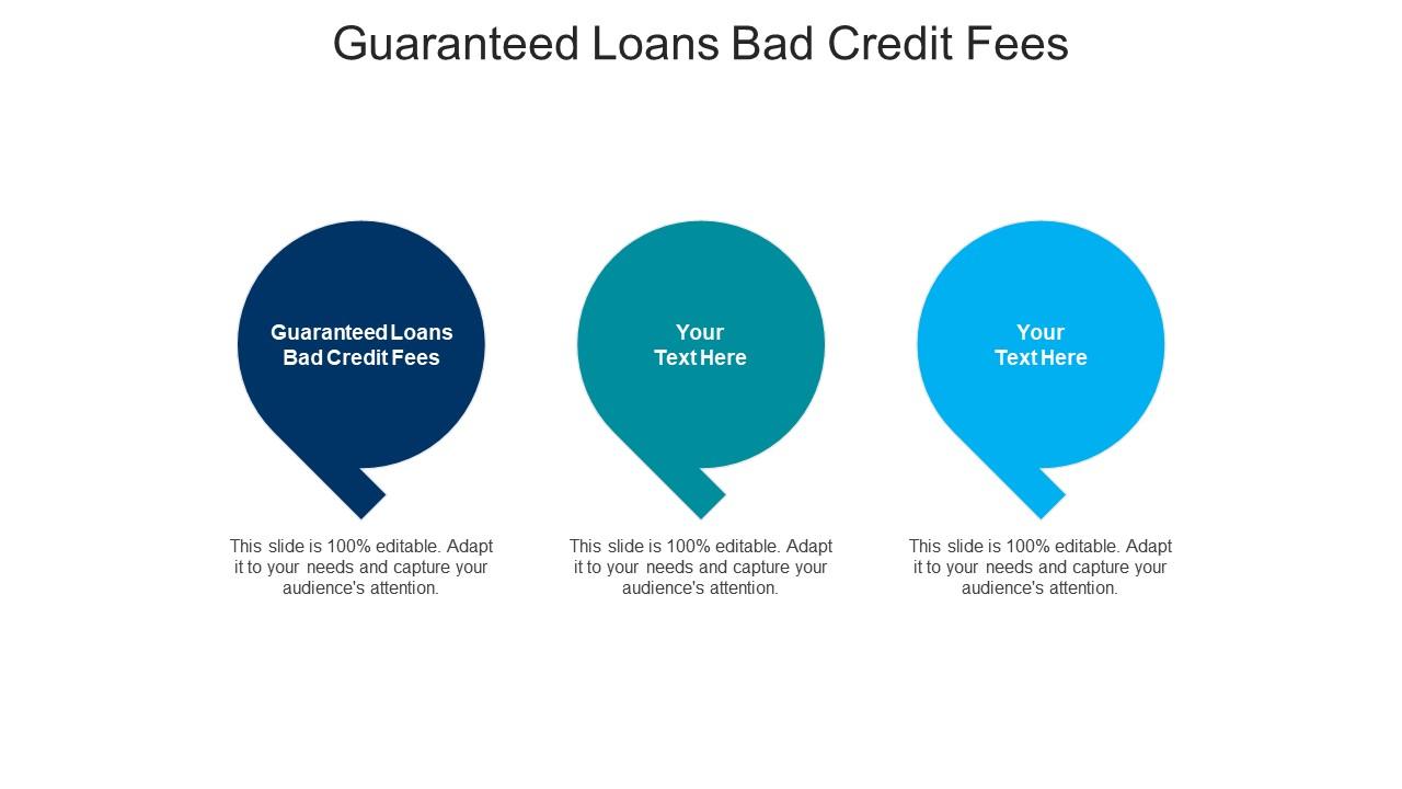 Guaranteed loans bad credit fees ppt powerpoint presentation professional portrait cpb Slide01