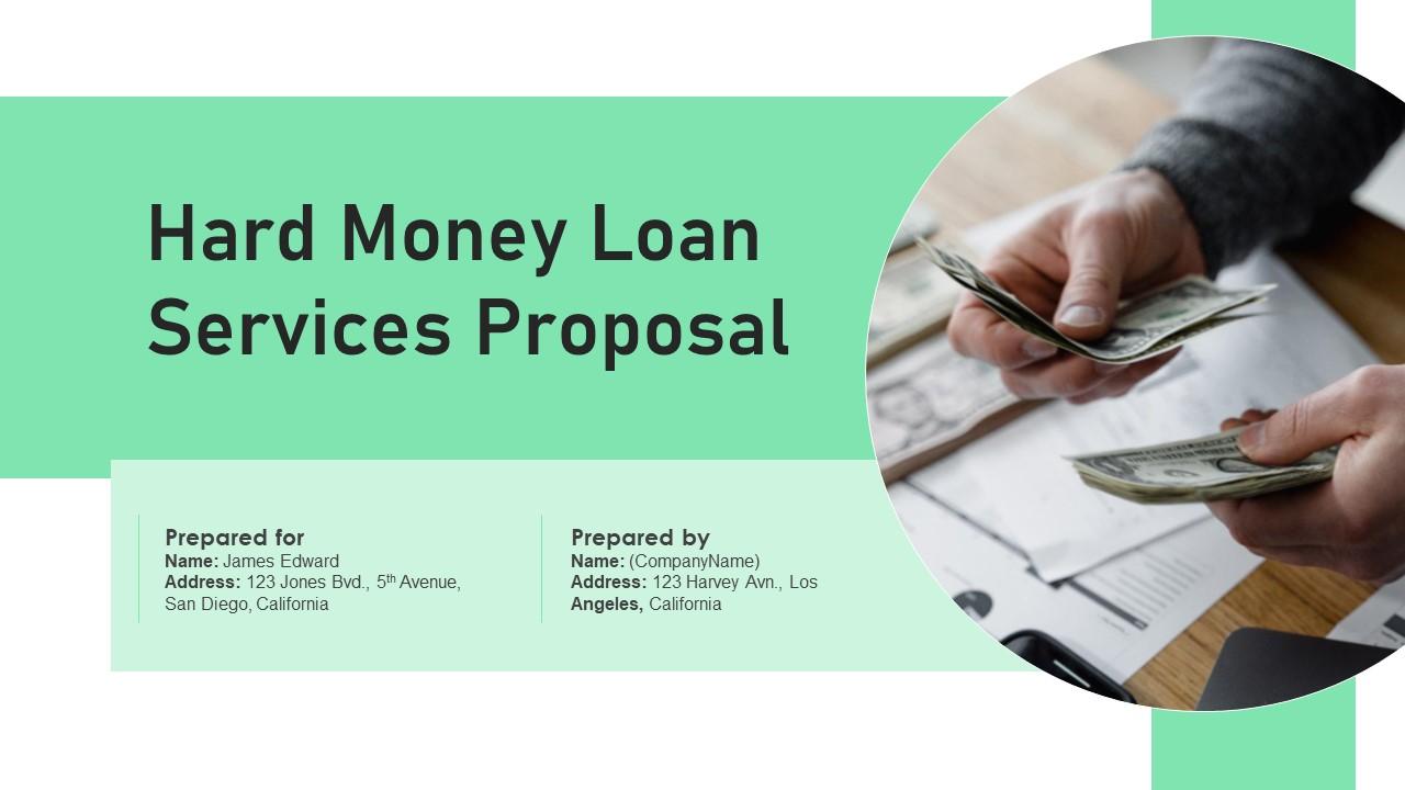 Hard Money Loan Services Proposal Powerpoint Presentation Slides Slide01