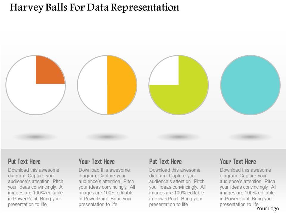Harvey balls for data representation flat powerpoint design Slide00