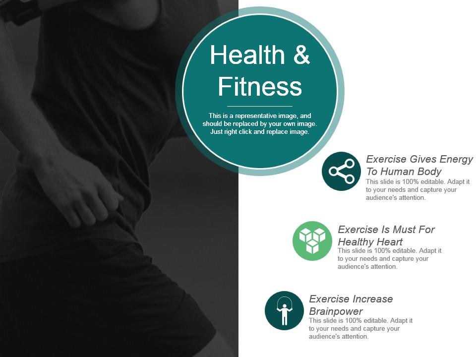 Health and fitness ppt background graphics Slide01