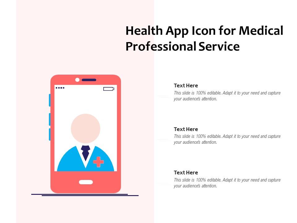 Health app icon for medical professional service Slide00