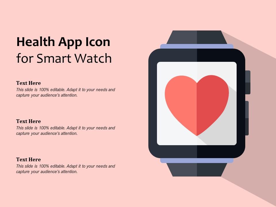 Health app icon for smart watch Slide00