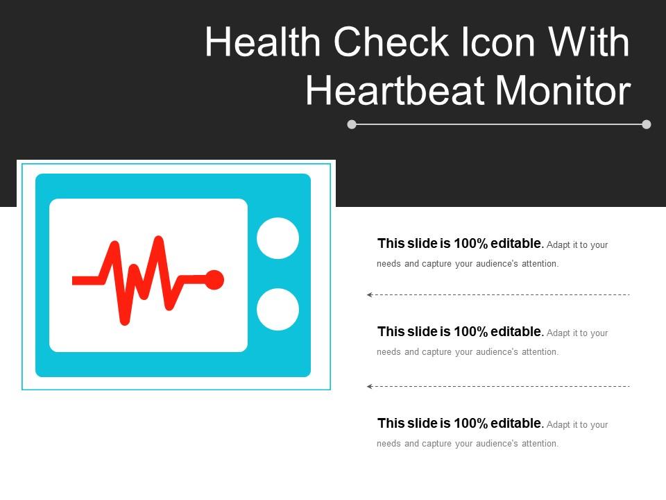 Health check icon with heartbeat monitor Slide00