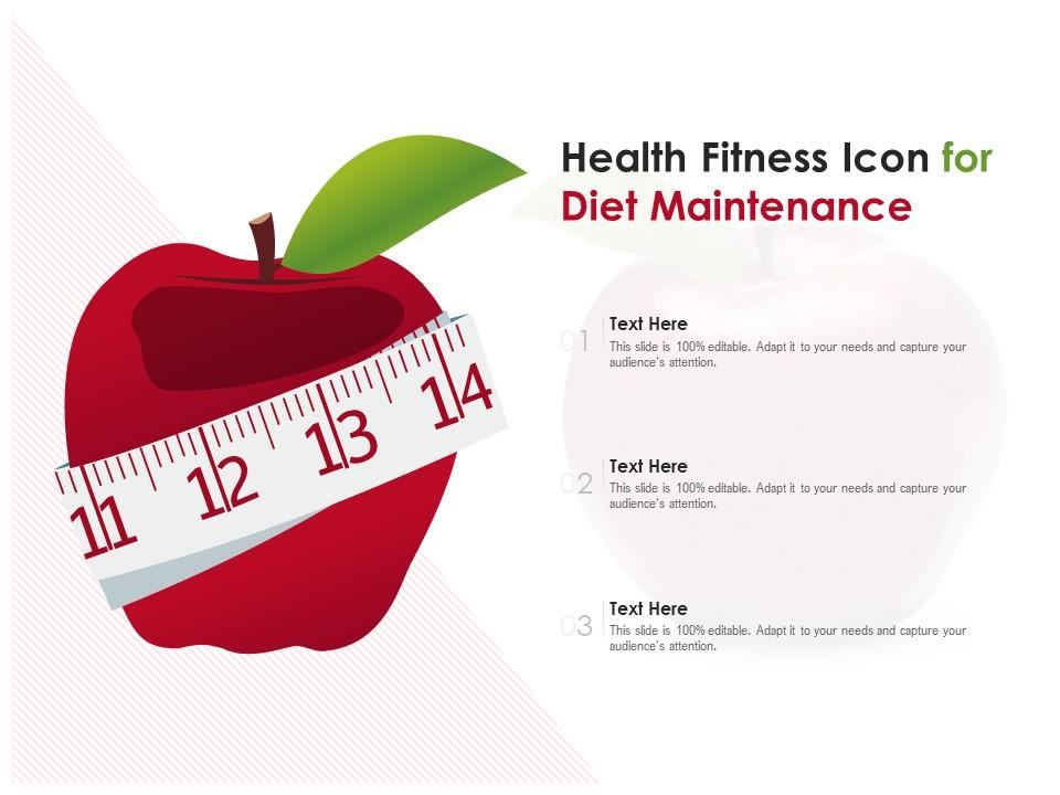 Health fitness icon for diet maintenance Slide00