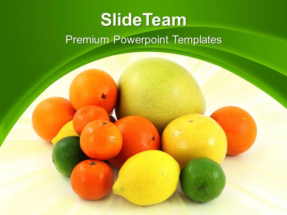 Health Powerpoint Templates Fresh Fruits Ppt Process PowerPoint Slide