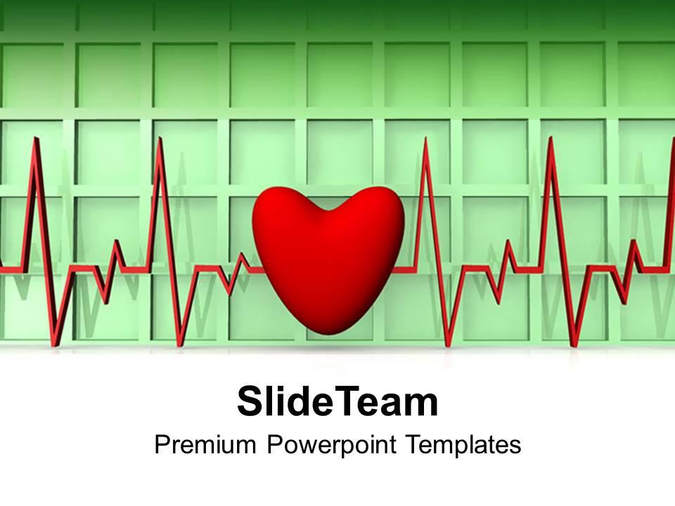 Heartbeat With Heart Medical Health Powerpoint Templates PPT Themes And ...