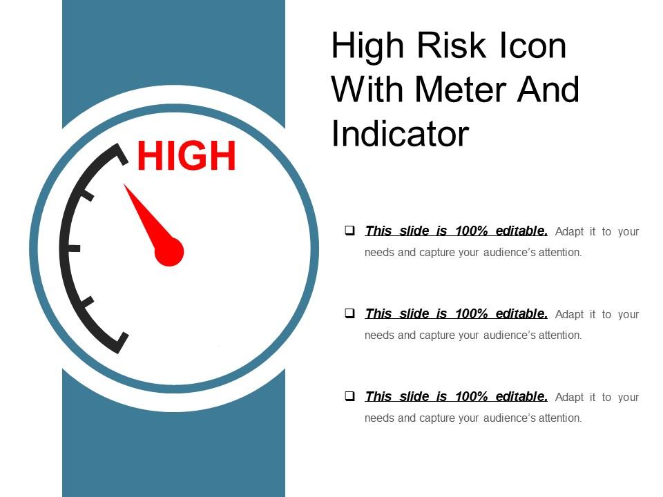 High risk icon with meter and indicator Slide00