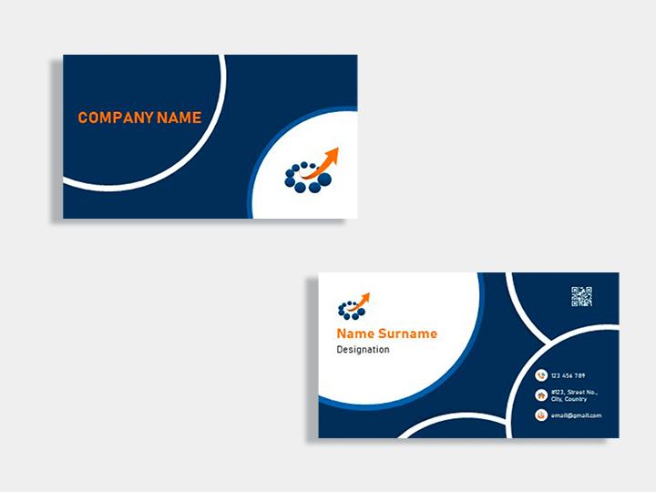 High tech company business card design template