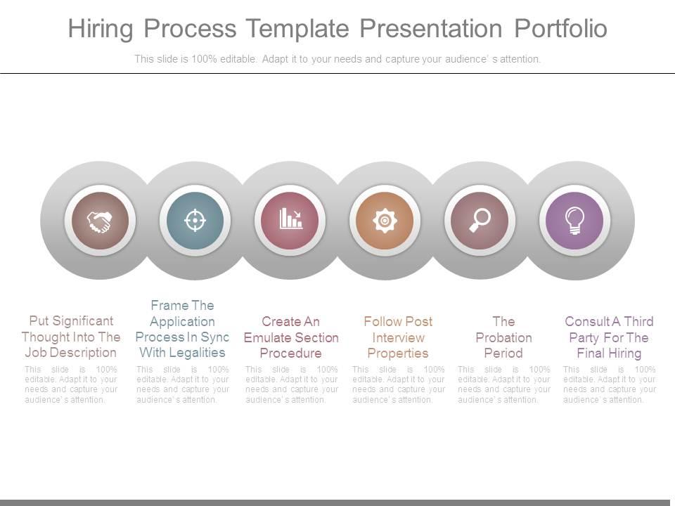 Hiring process template presentation portfolio Slide01