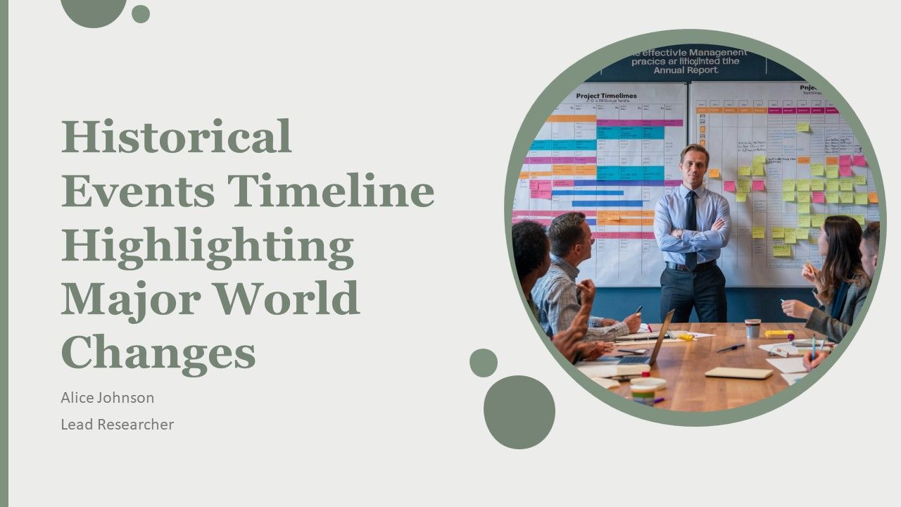 Past Events Historical Events Timeline Highlighting Major World Changes PPT Template AT