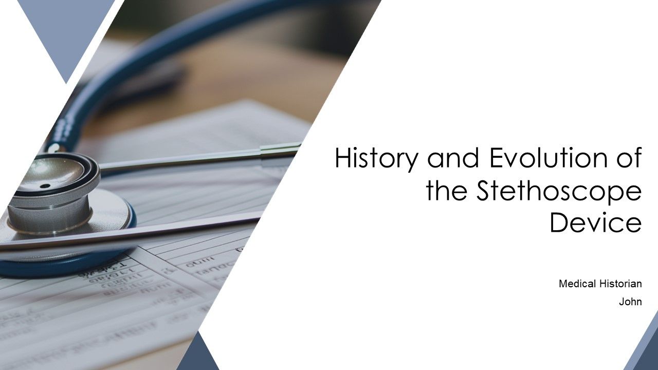 First Medical Device History And Evolution Of The Stethoscope Device PPT Graphics AT