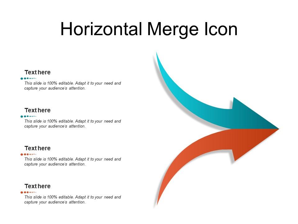 Horizontal merge icon