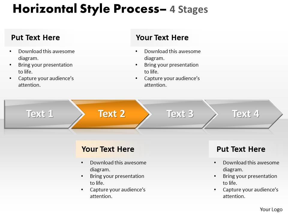Horizontal Style 4 Stages Style 34 | PowerPoint Slide Templates ...